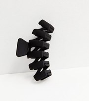 New Look Black Matte Squiggle Claw Clip
